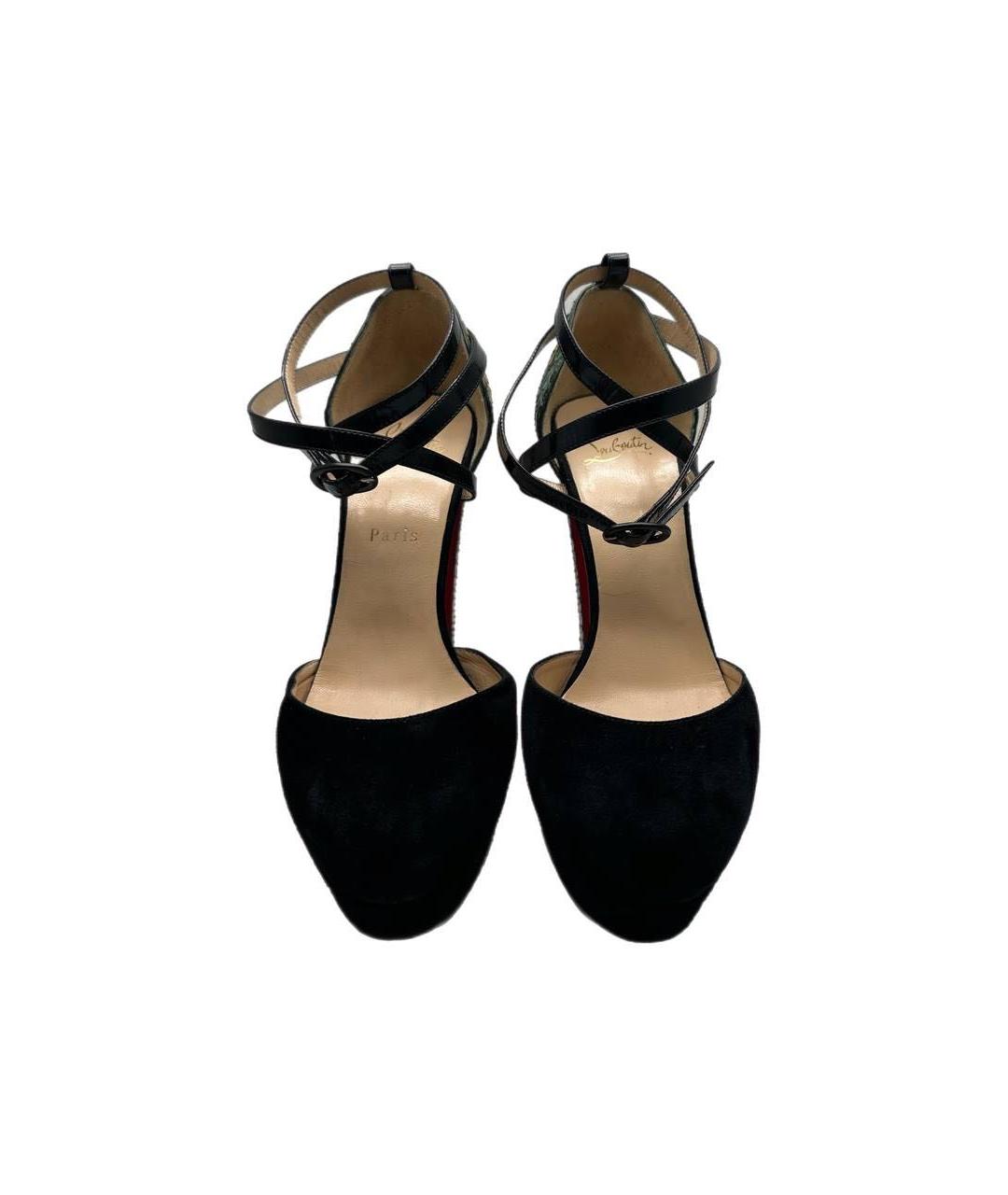 CHRISTIAN LOUBOUTIN Черные замшевые туфли, фото 2