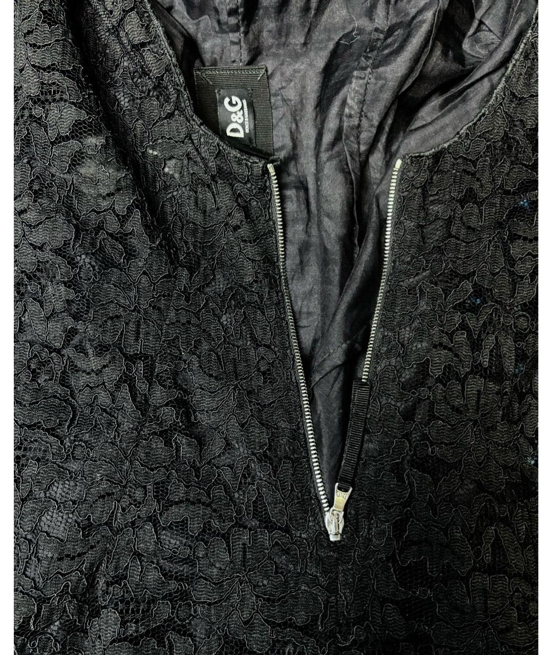 DOLCE&GABBANA Черное полиамидовое коктейльное платье, фото 3