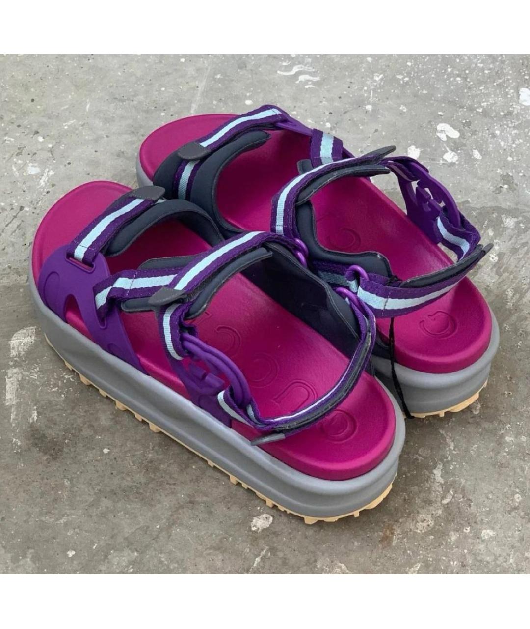 GUCCI Фиолетовые текстильные сандалии, фото 2