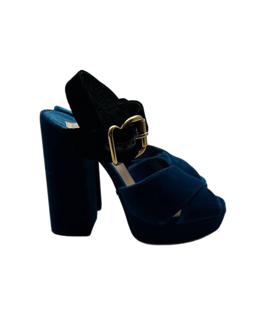 PRADA Синие замшевые туфли, фото 6