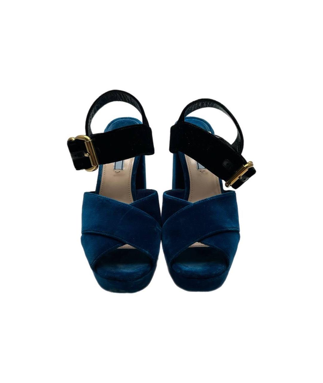 PRADA Синие замшевые туфли, фото 2