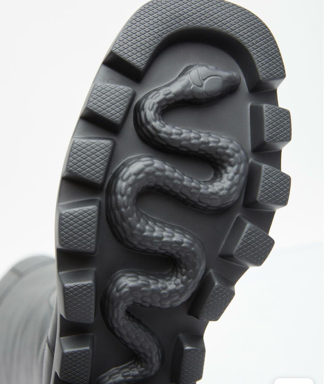 GUCCI Черные кожаные сапоги, фото 5