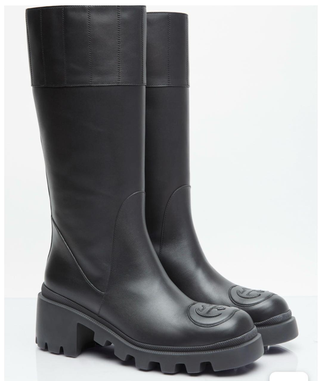 GUCCI Черные кожаные сапоги, фото 2