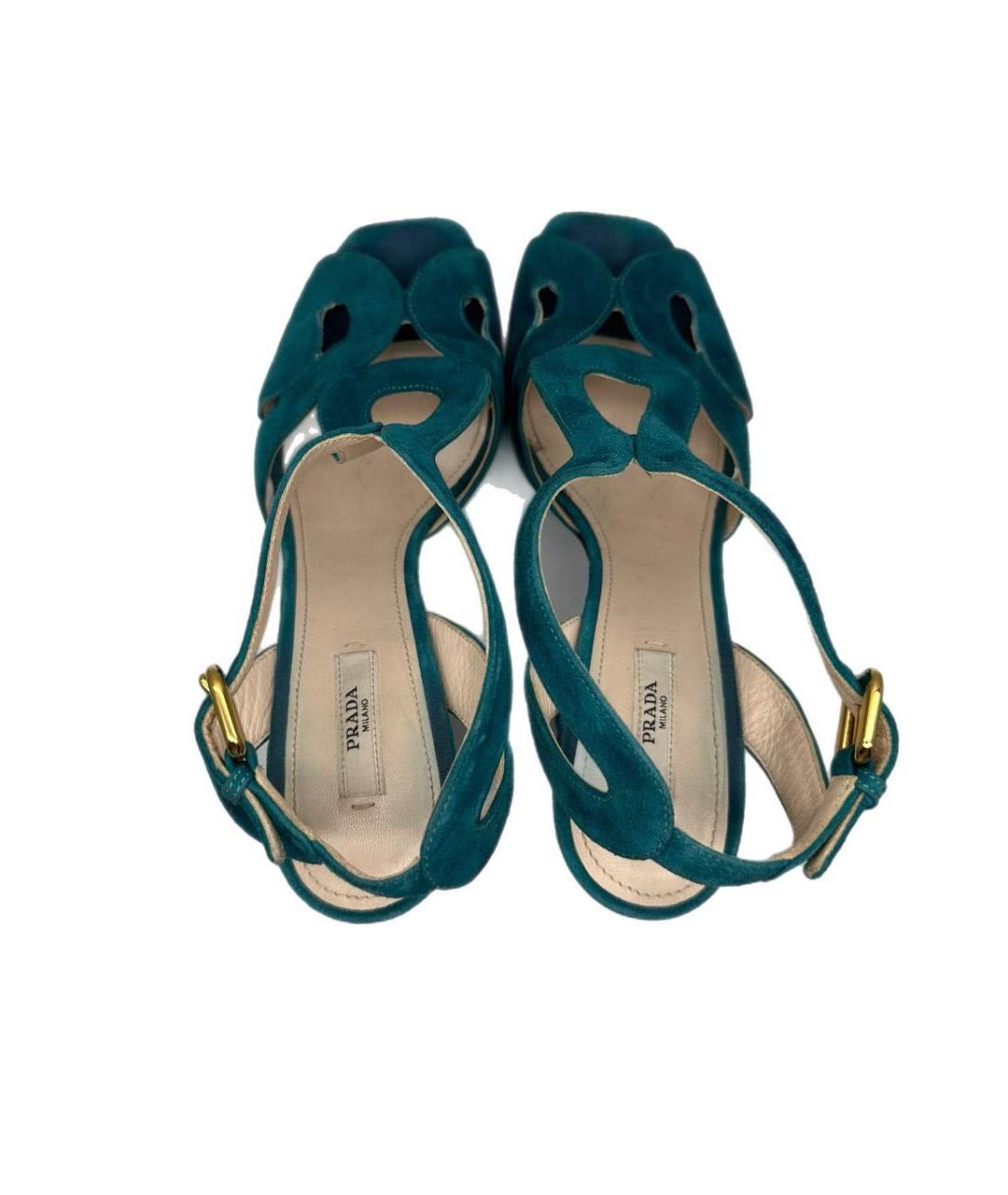 PRADA Синие замшевые туфли, фото 3