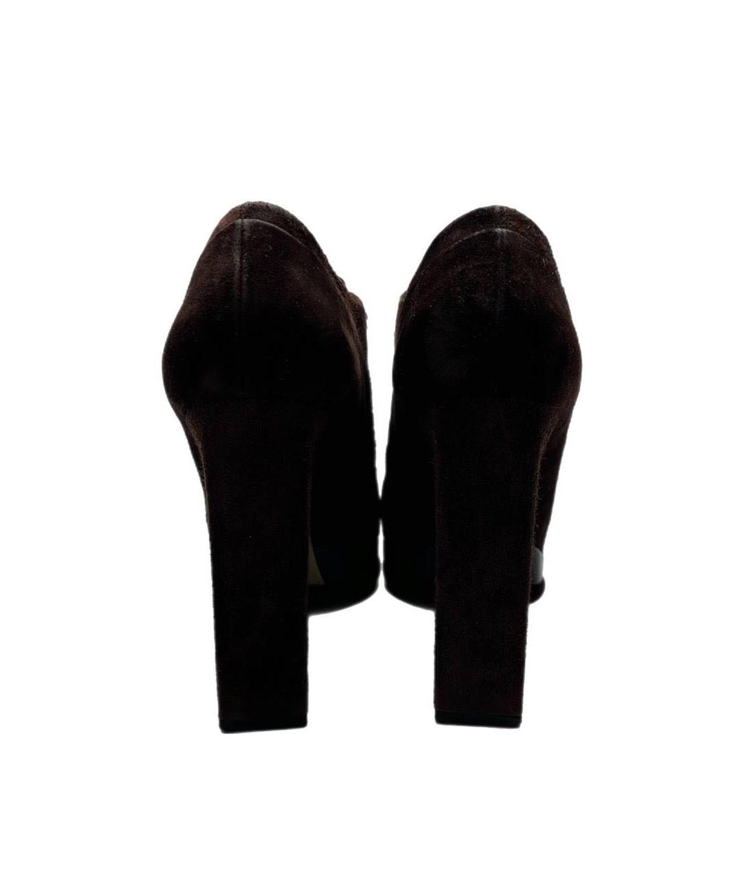 CHANEL Коричневые замшевые туфли, фото 4