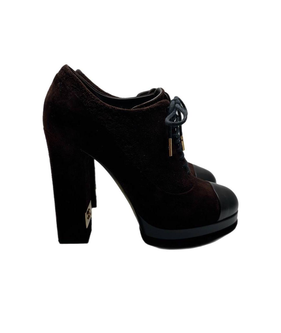 CHANEL Коричневые замшевые туфли, фото 5