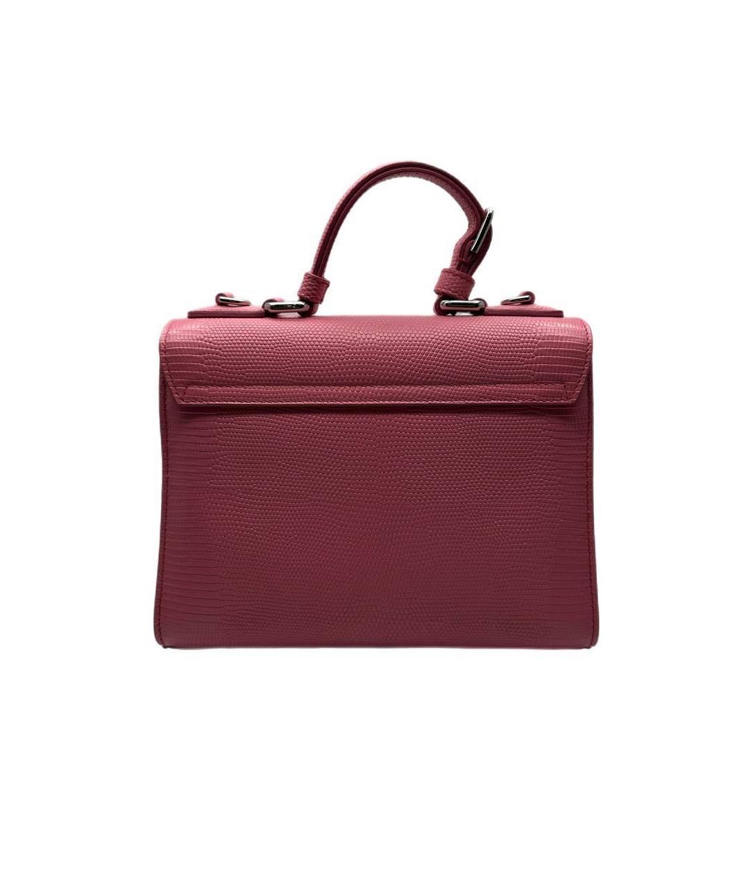 DOLCE&GABBANA Розовая кожаная сумка через плечо, фото 3