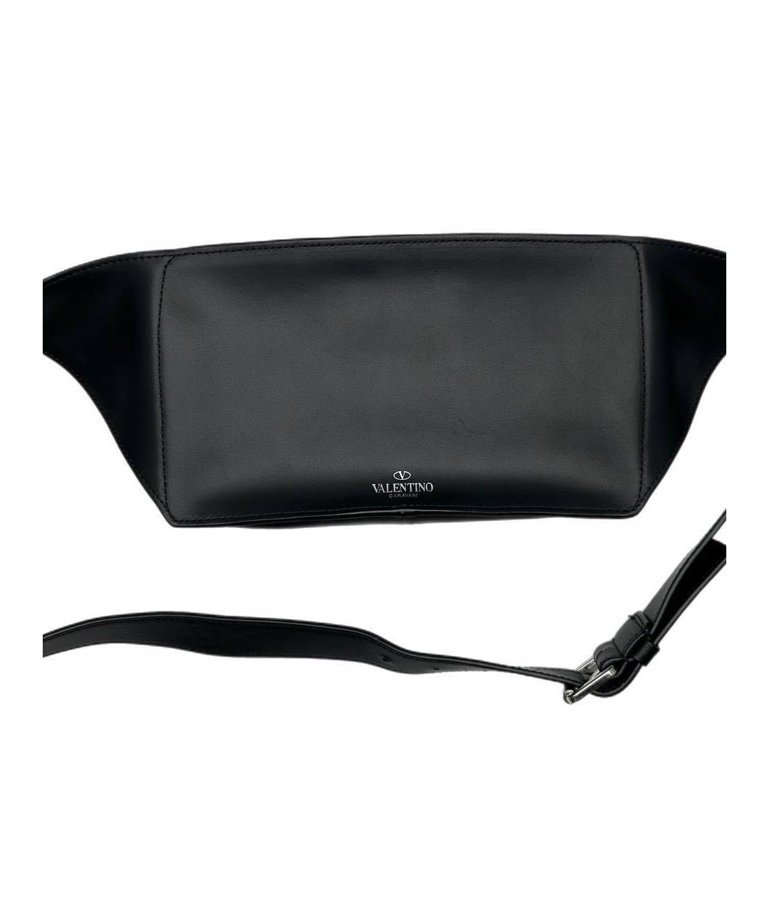 VALENTINO Черная кожаная поясная сумка, фото 6