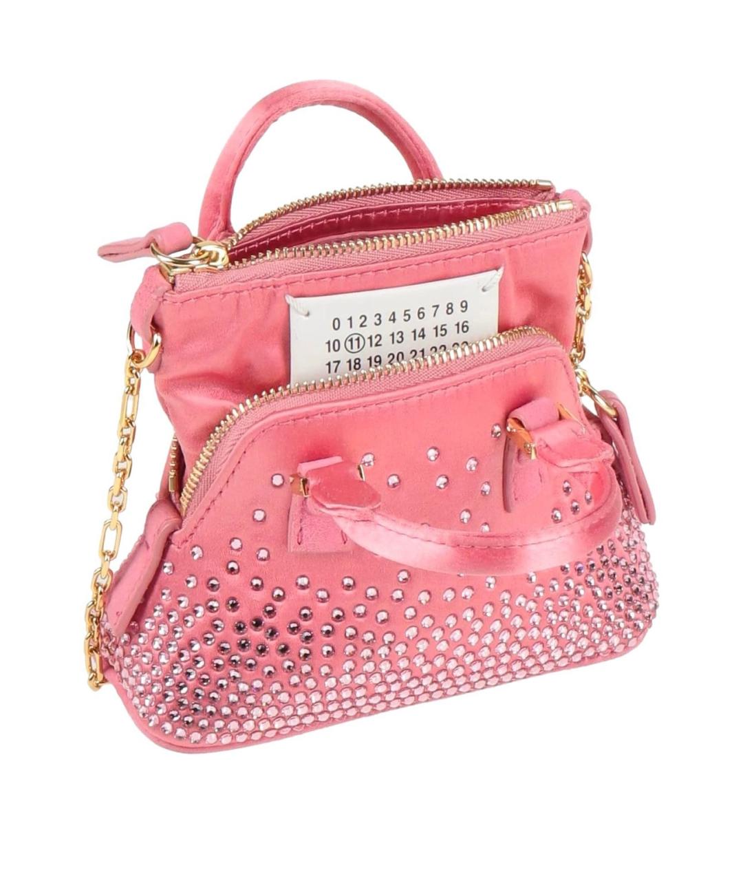 MAISON MARGIELA Розовая тканевая сумка через плечо, фото 2