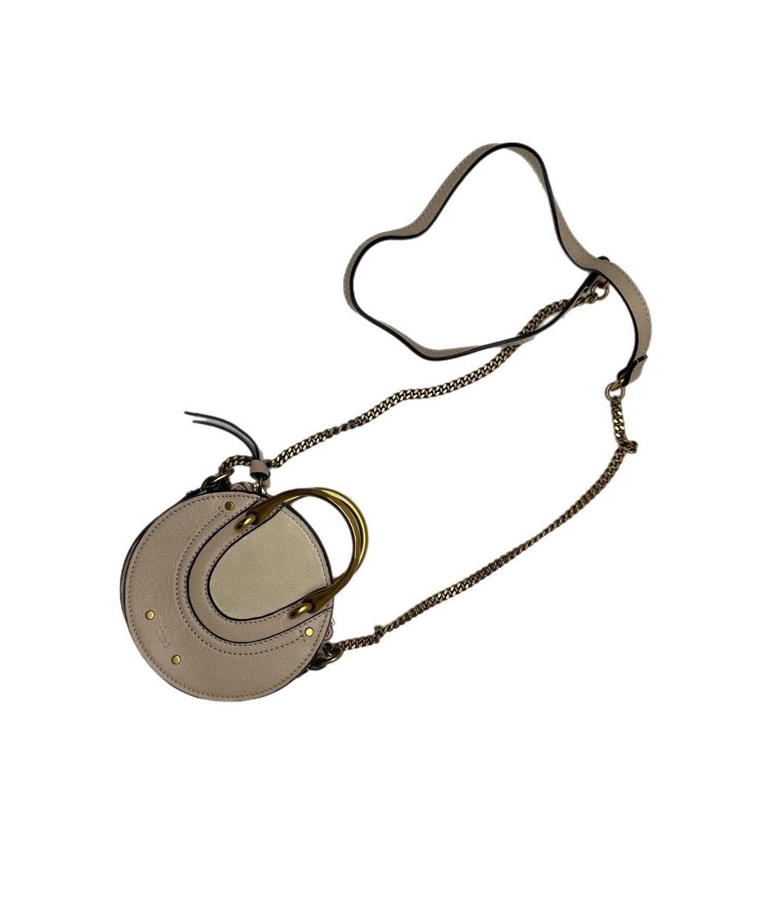 CHLOE Бежевая кожаная сумка через плечо, фото 2