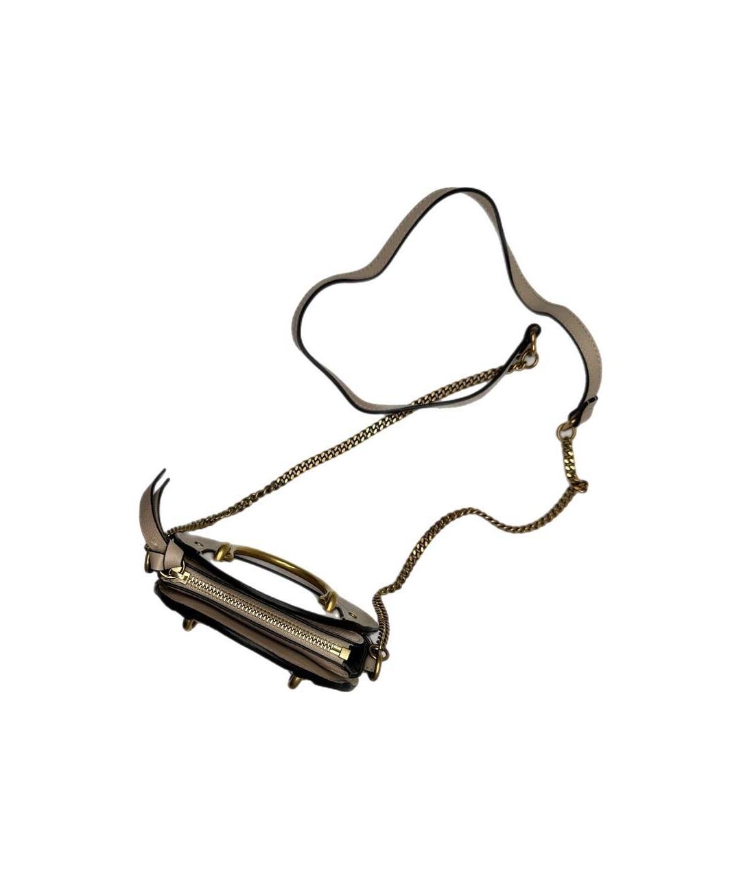 CHLOE Бежевая кожаная сумка через плечо, фото 3