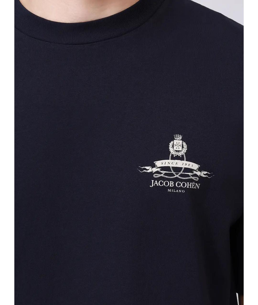 JACOB COHEN Синяя хлопковая футболка, фото 5