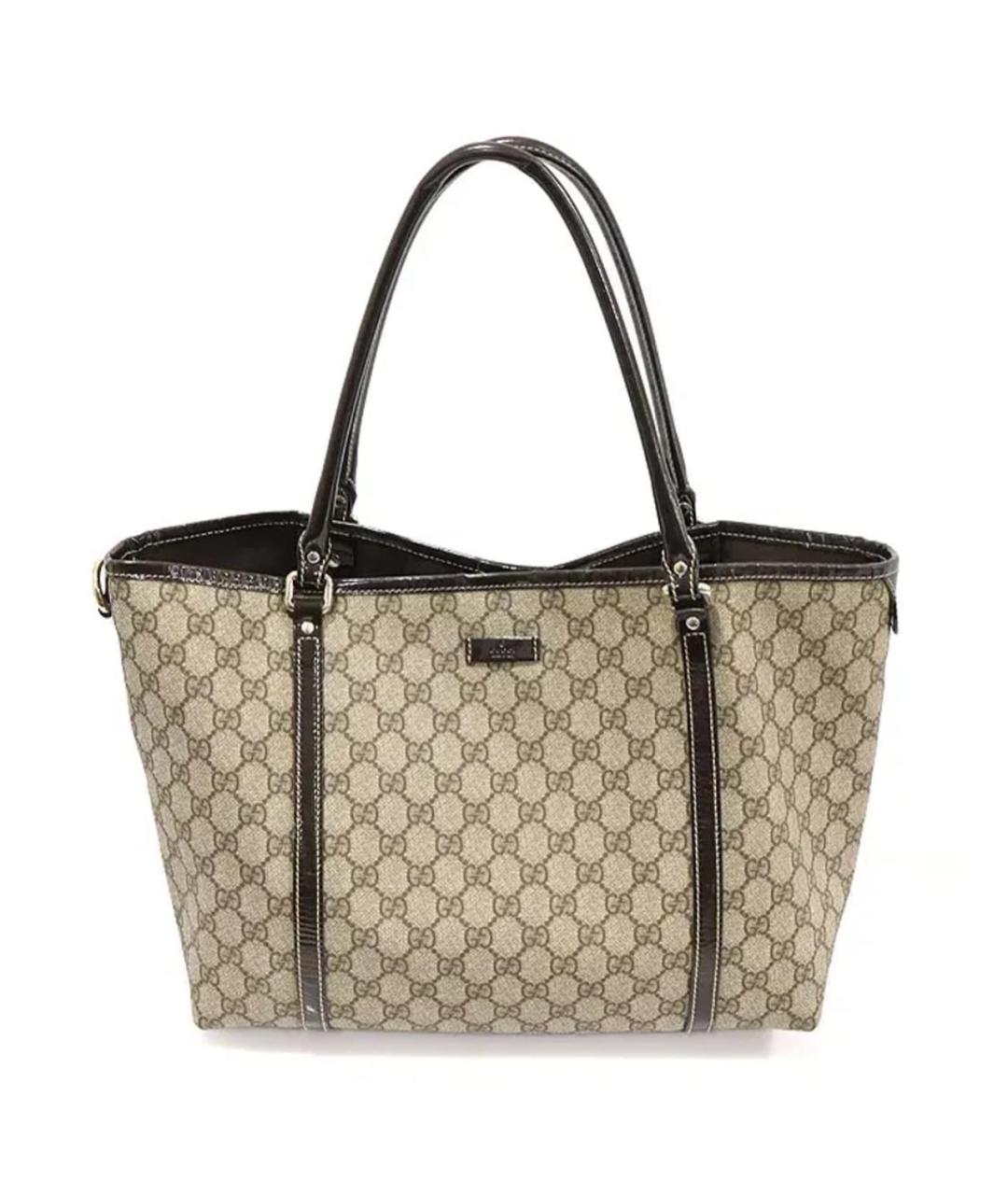 GUCCI Бежевая кожаная сумка с короткими ручками, фото 6