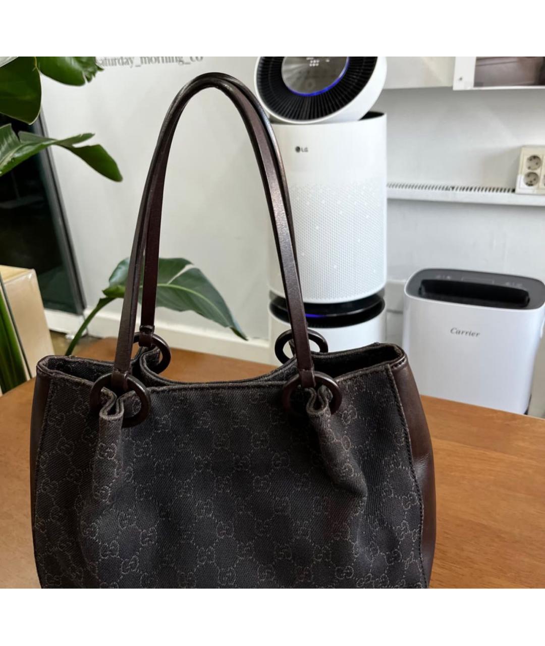 GUCCI Черная деним сумка тоут, фото 2