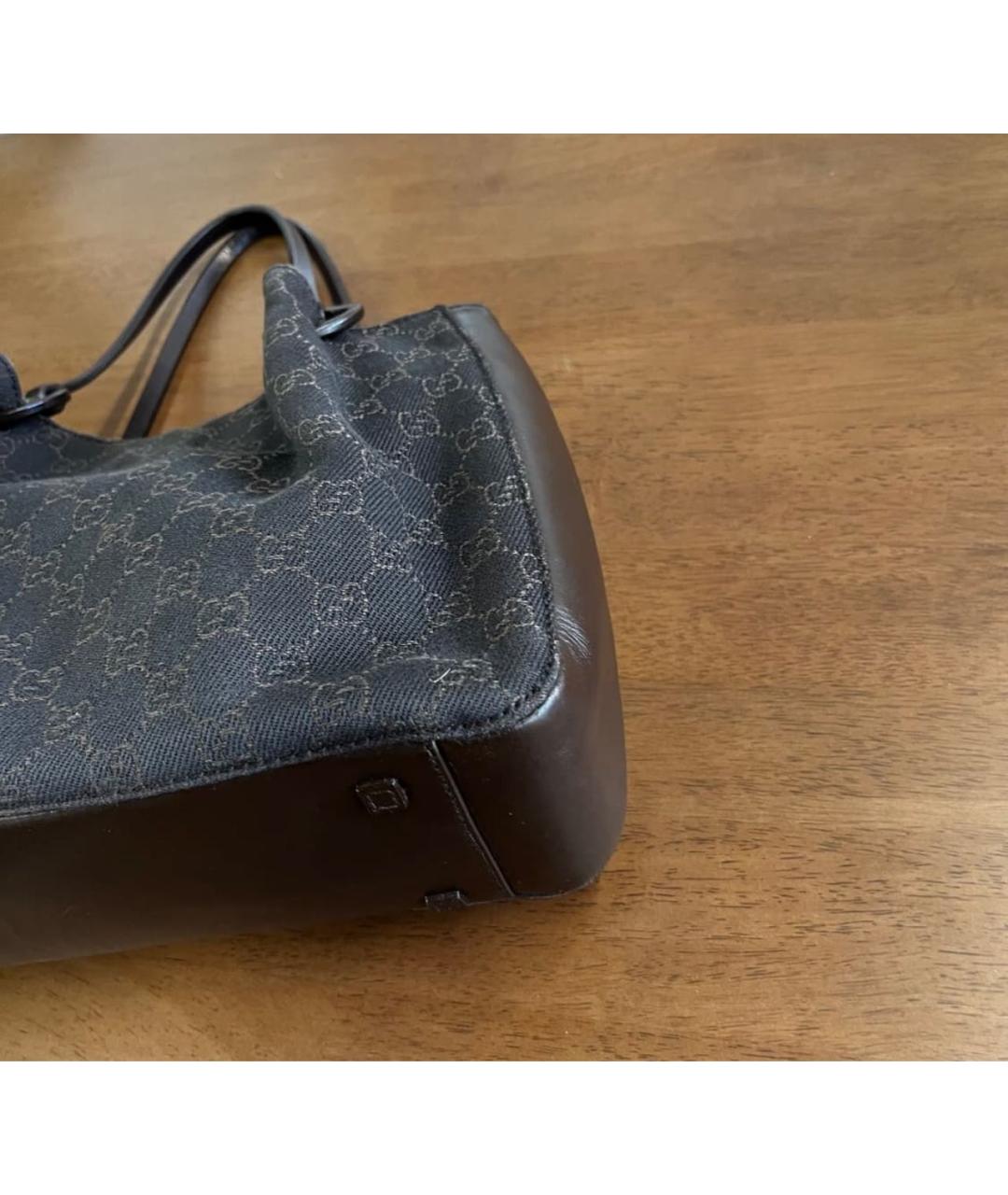 GUCCI Черная деним сумка тоут, фото 8