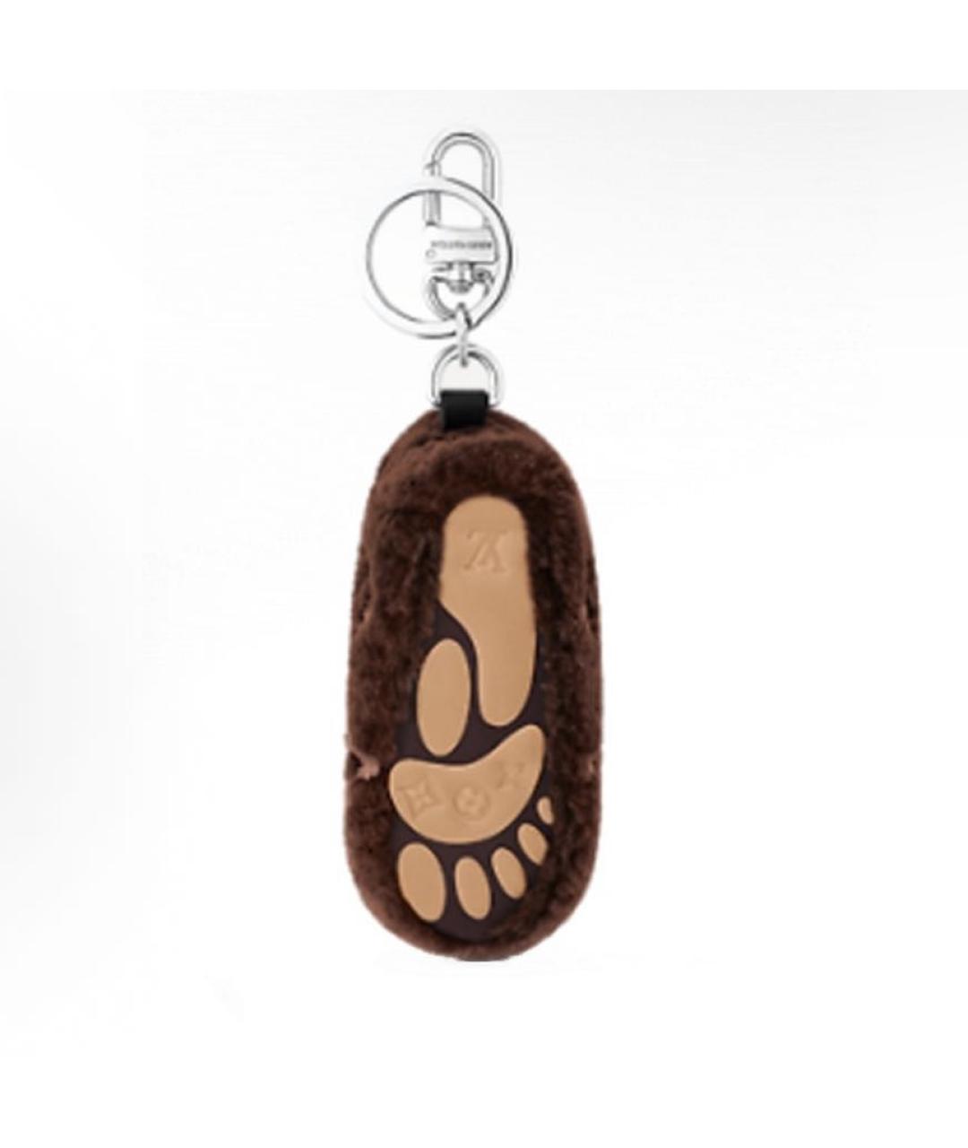 LOUIS VUITTON Коричневый брелок, фото 3