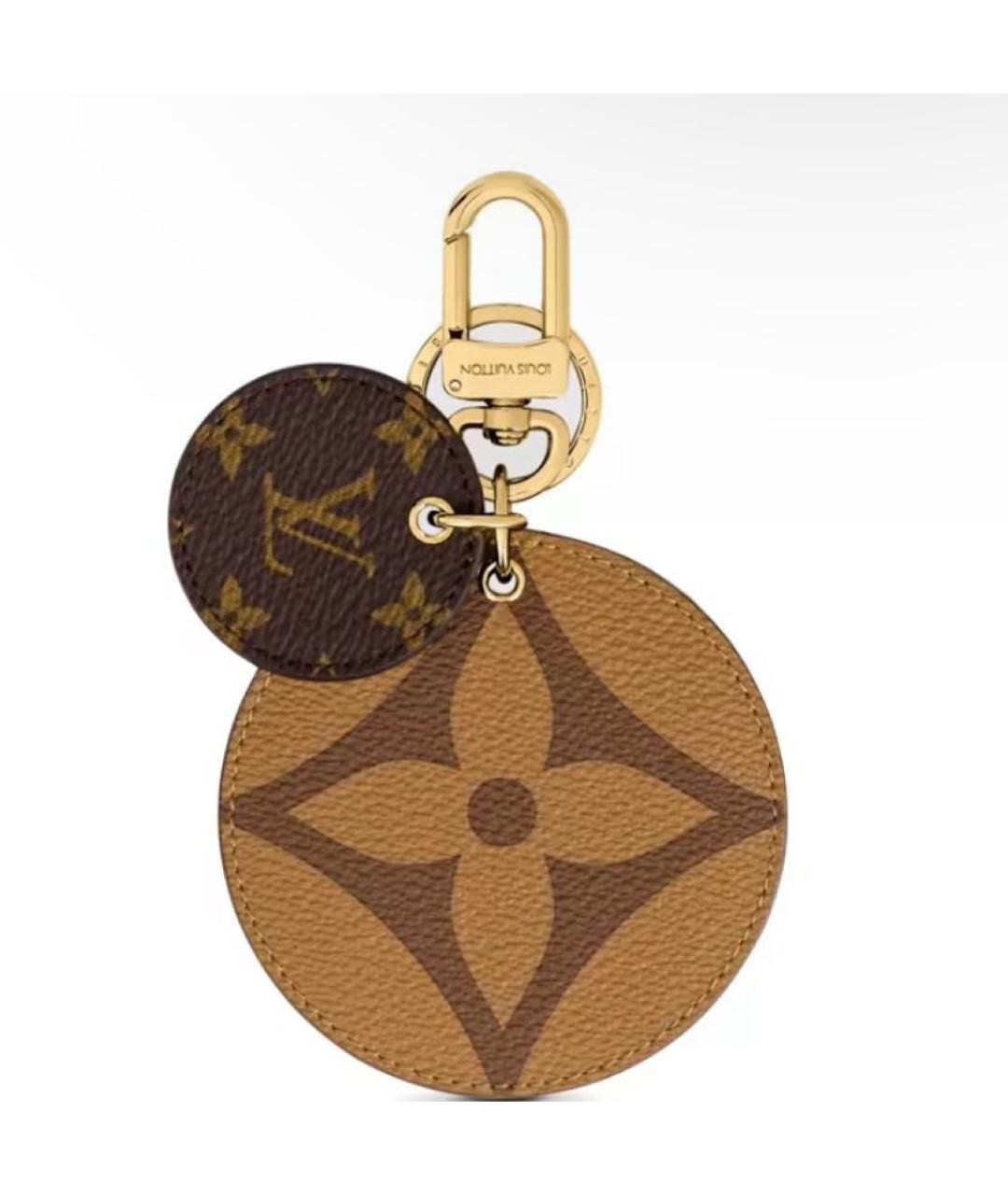 LOUIS VUITTON Коричневый брелок, фото 3