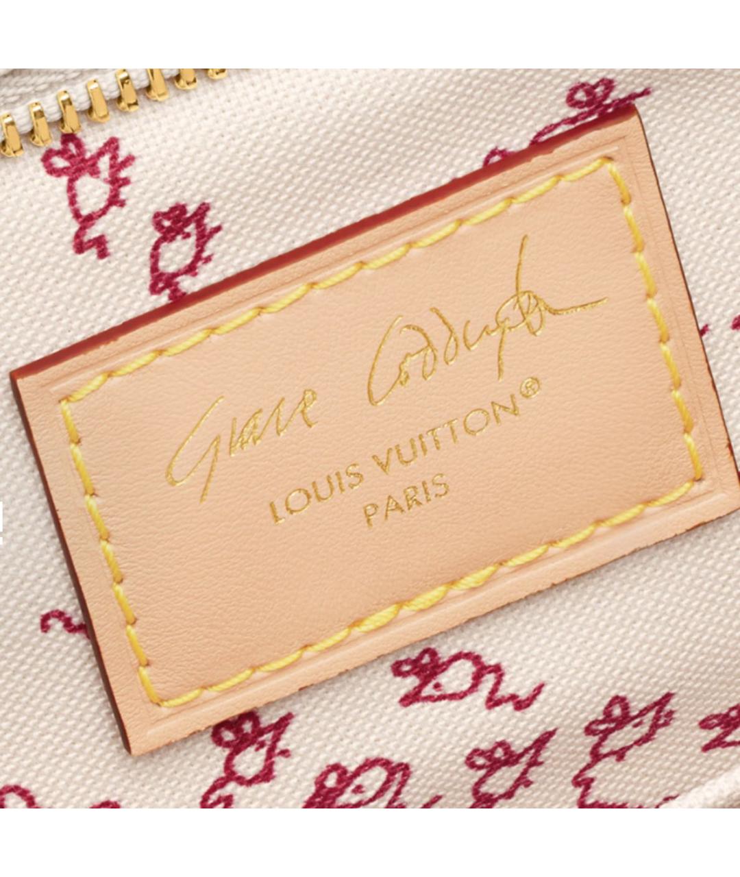 LOUIS VUITTON Бежевая сумка с короткими ручками, фото 6