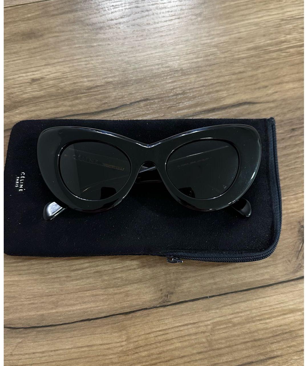 CELINE Черные пластиковые солнцезащитные очки, фото 5