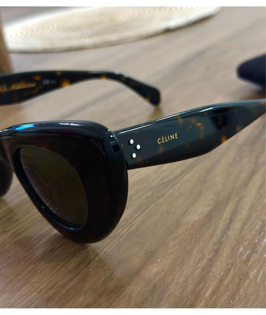 CELINE Черные пластиковые солнцезащитные очки, фото 3