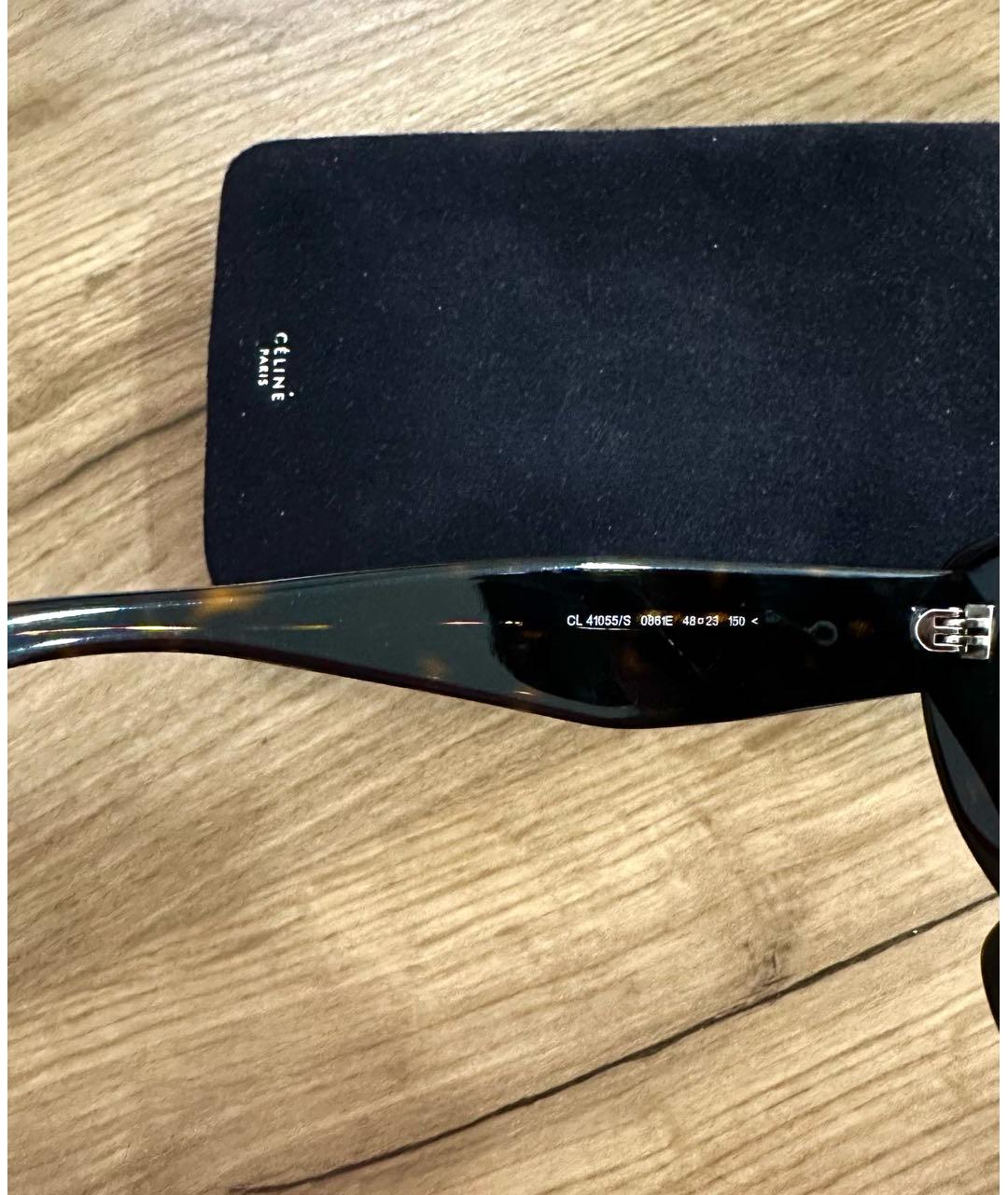 CELINE Черные пластиковые солнцезащитные очки, фото 4