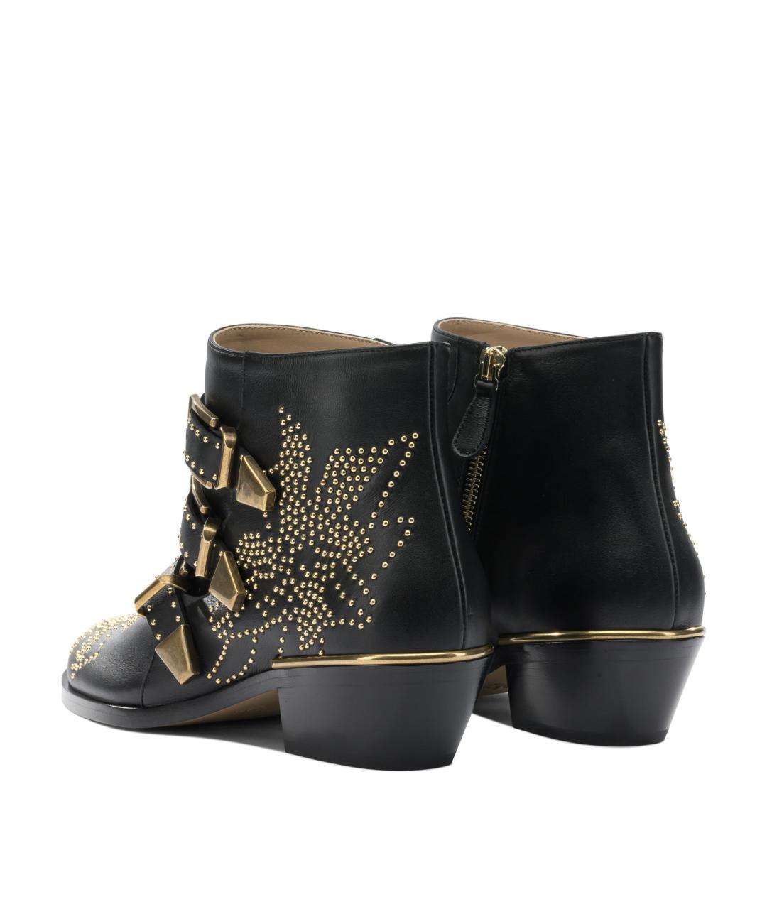 CHLOE Черные кожаные ботильоны, фото 4