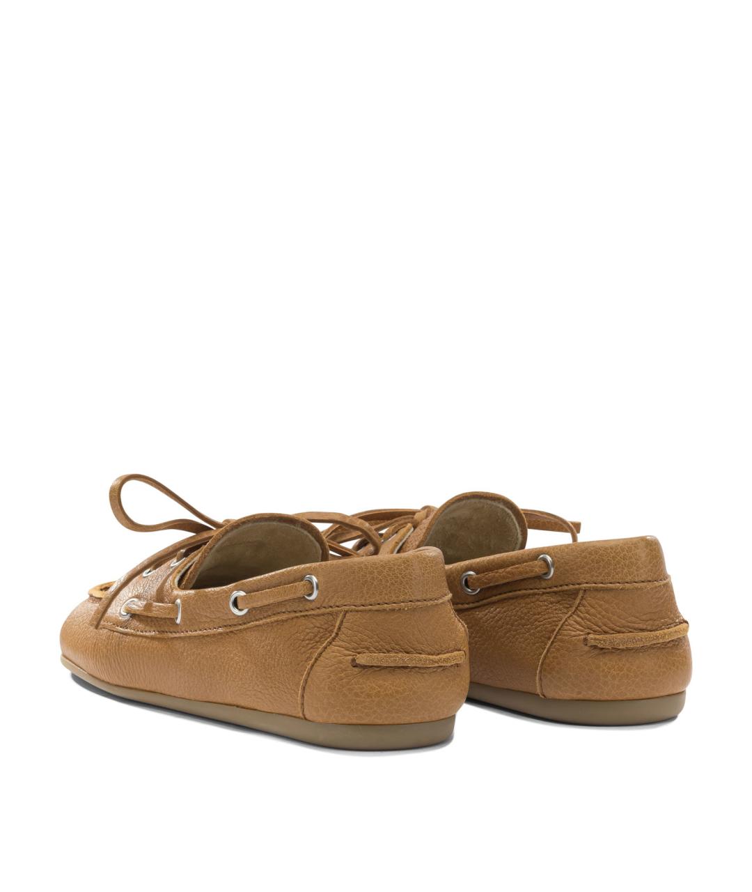 MIU MIU Коричневые кожаные лоферы, фото 2