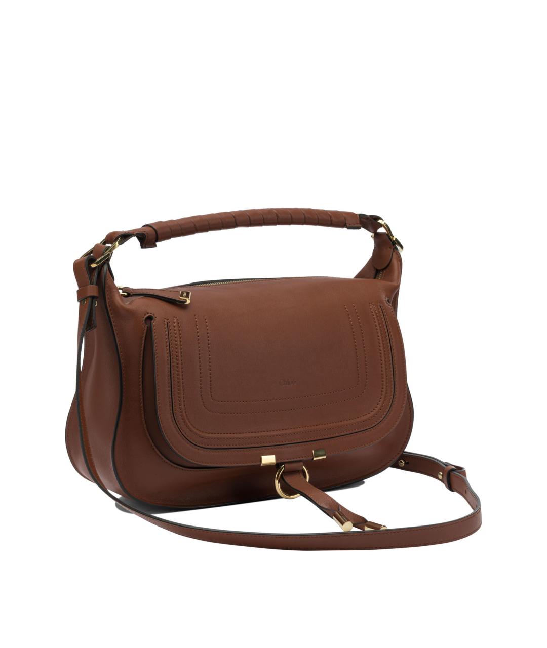 CHLOE Коричневая кожаная сумка через плечо, фото 2
