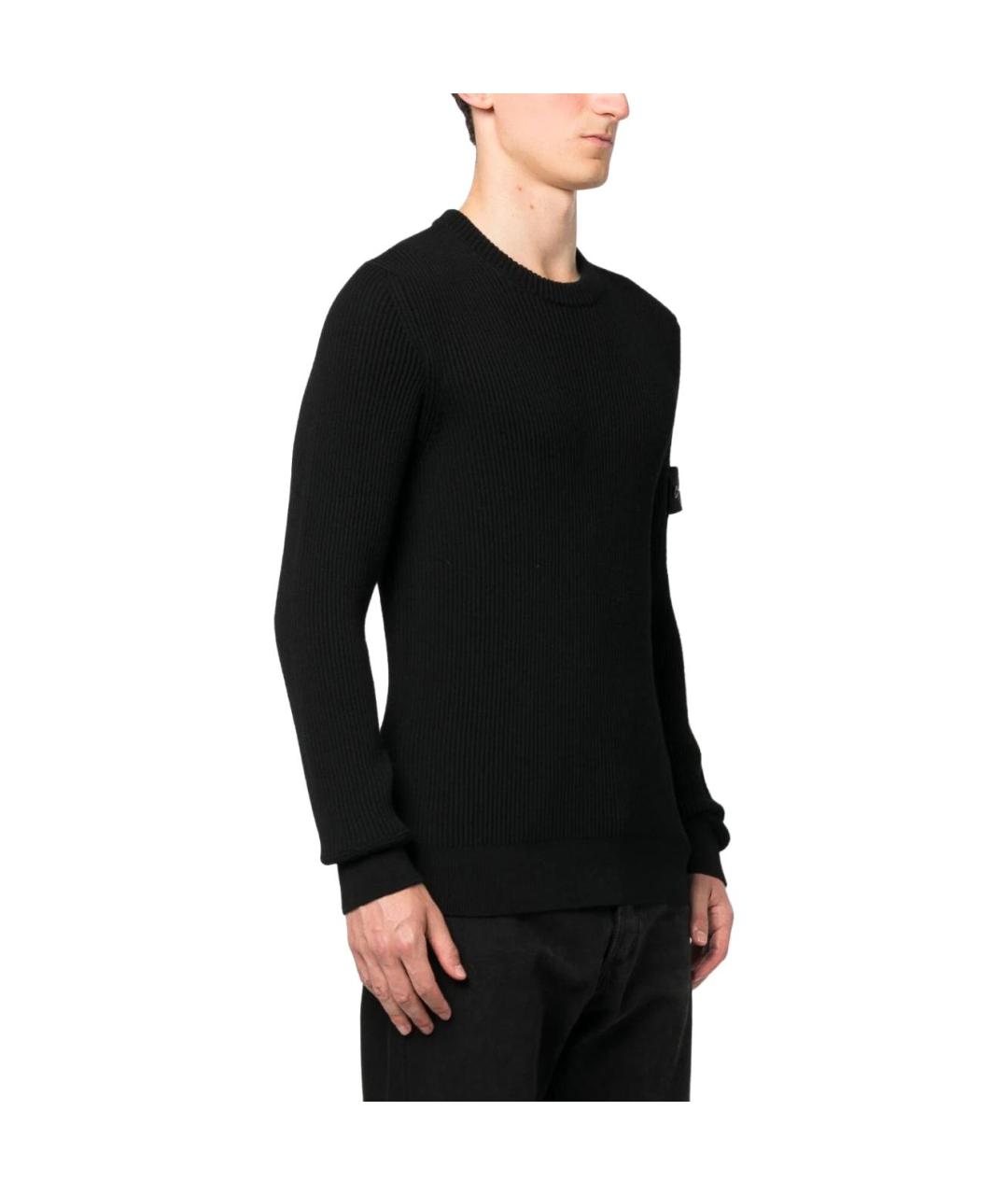 STONE ISLAND Черный джемпер / свитер, фото 4