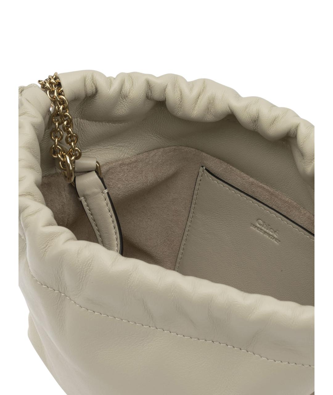 CHLOE Бежевая кожаная сумка через плечо, фото 3