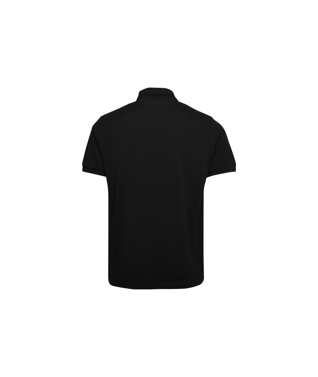 STONE ISLAND Черное поло с коротким рукавом, фото 2