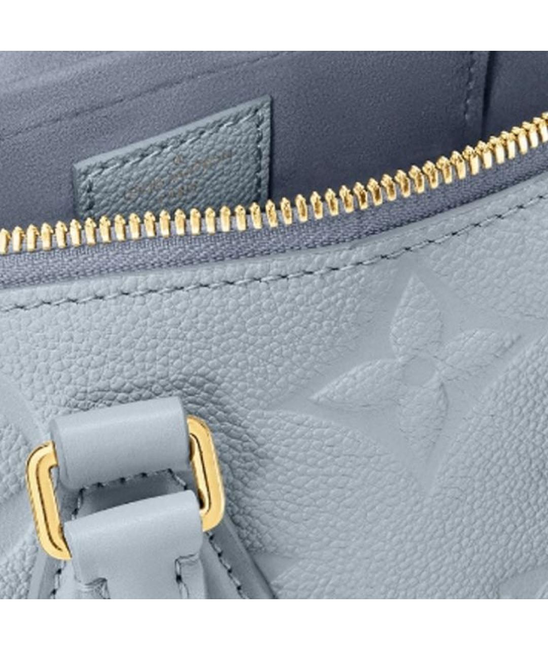 LOUIS VUITTON Голубая кожаная сумка с короткими ручками, фото 4