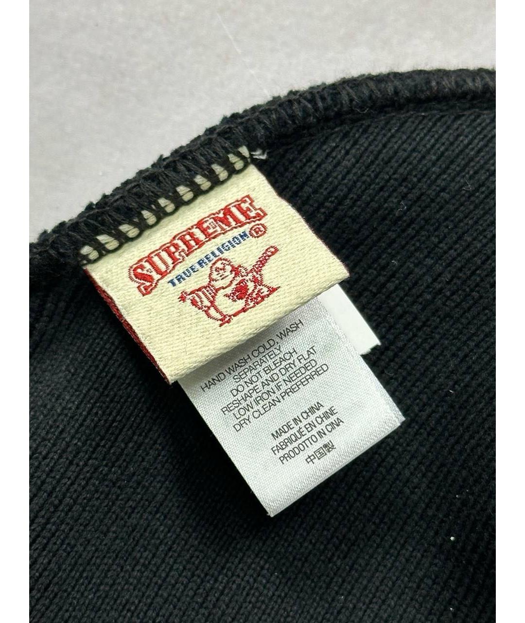 SUPREME Черная хлопковая шапка, фото 8