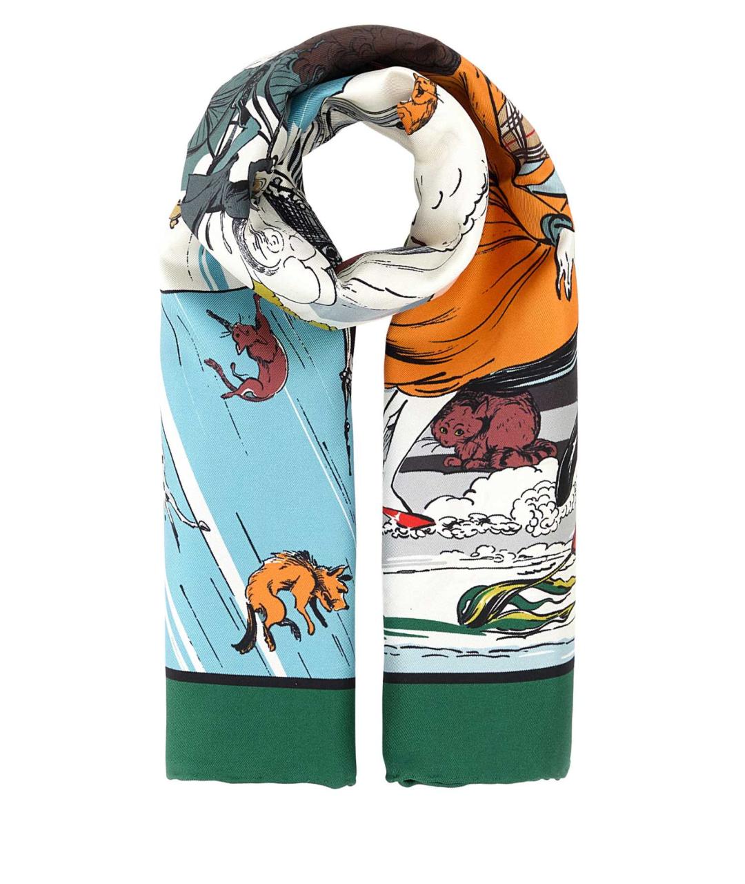 BURBERRY Мульти шелковый шарф, фото 1