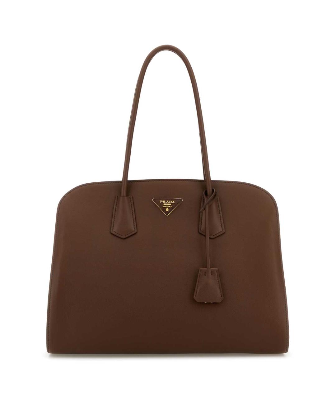 PRADA Коричневая кожаная сумка тоут, фото 1