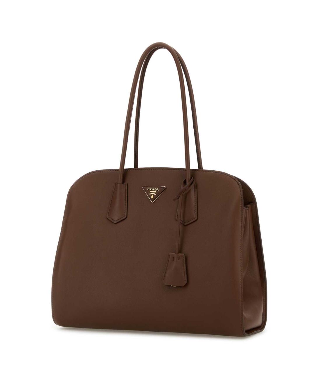 PRADA Коричневая кожаная сумка тоут, фото 2