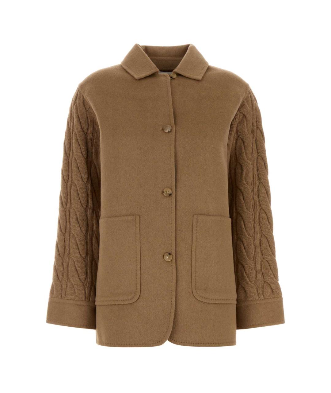 MAX MARA Бежевое шерстяное пальто, фото 1