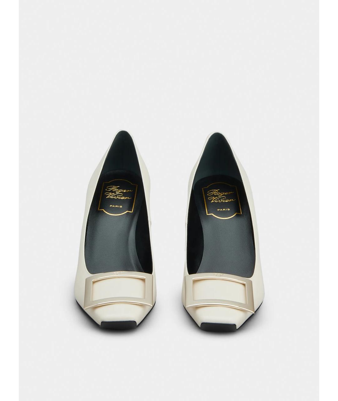 ROGER VIVIER Белые кожаные туфли, фото 3