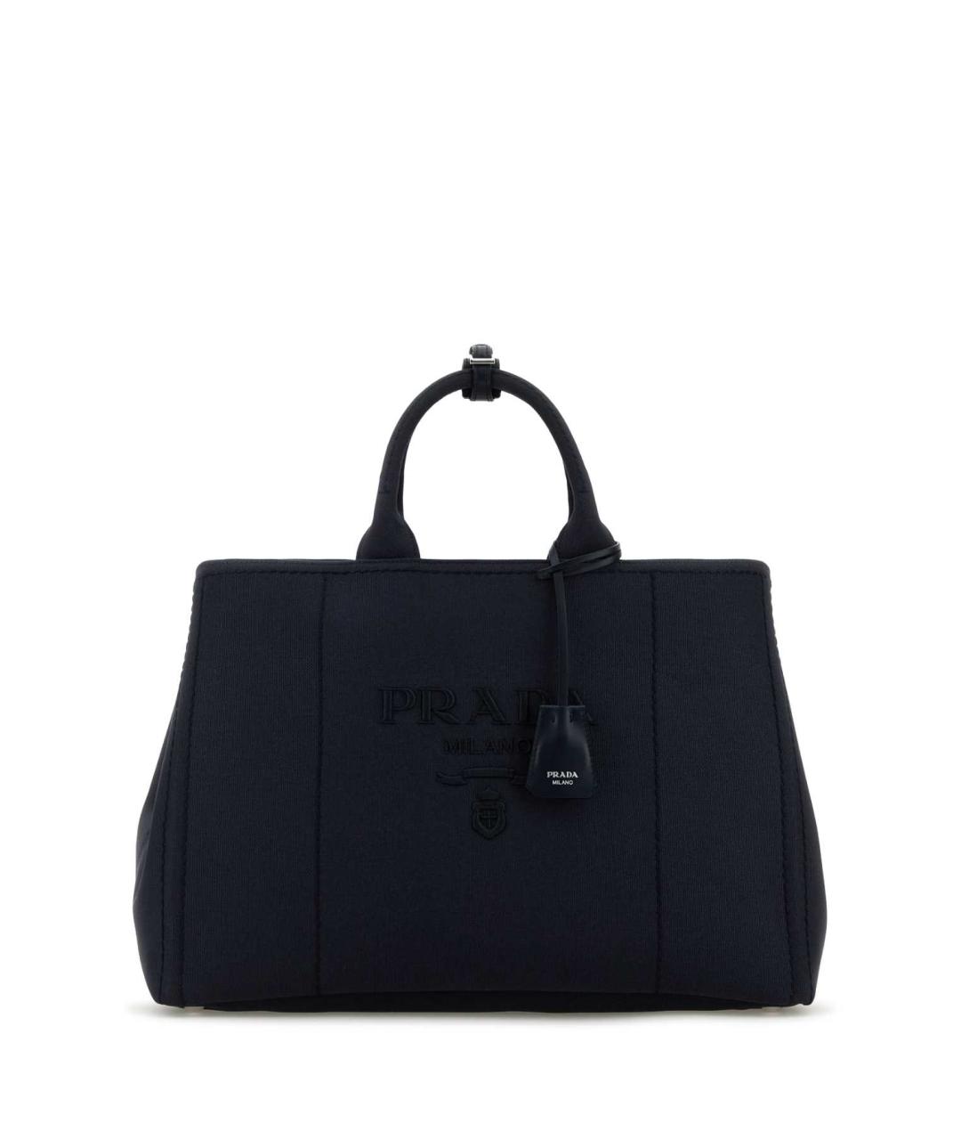 PRADA Темно-синяя тканевая сумка тоут, фото 1