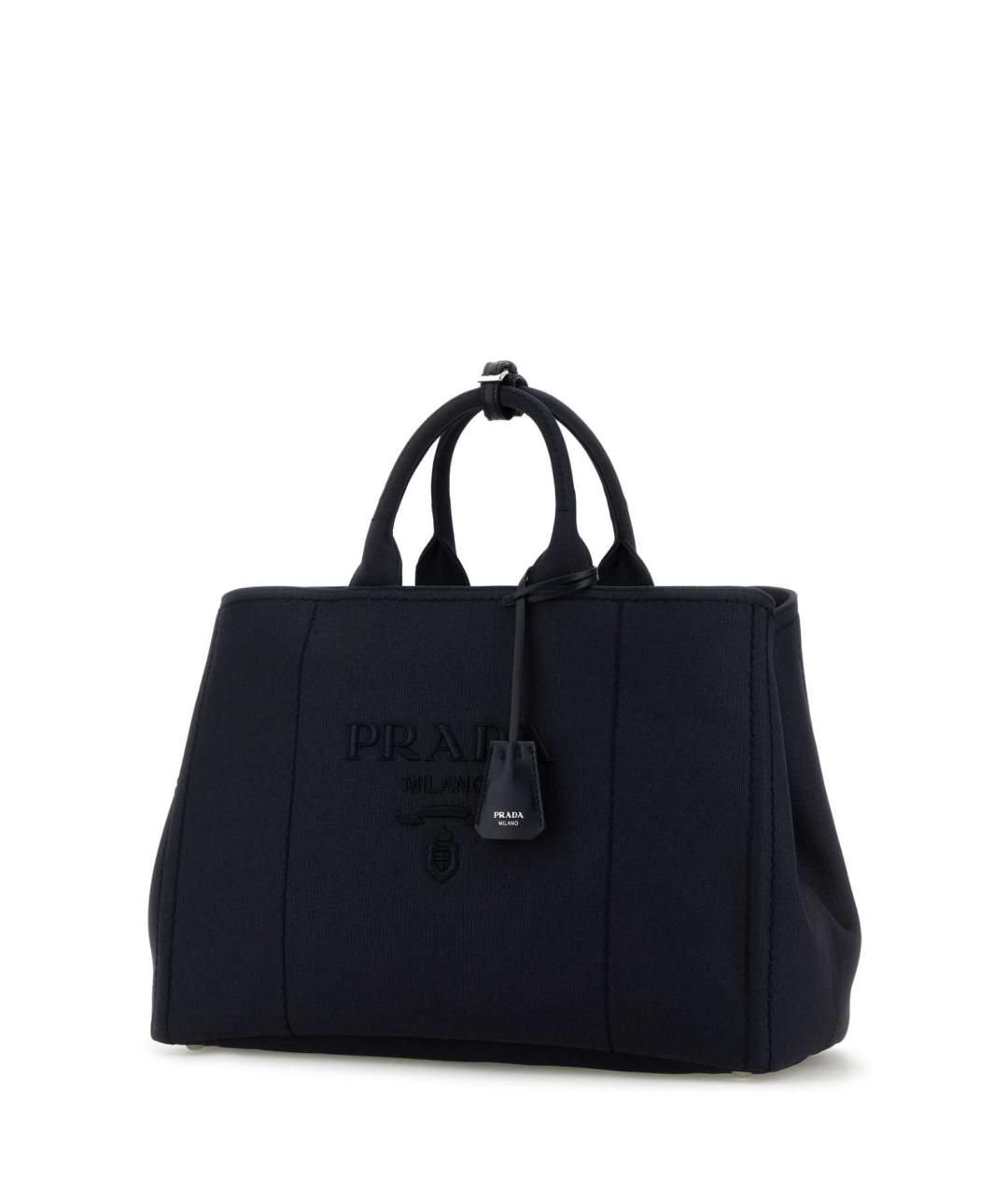 PRADA Темно-синяя тканевая сумка тоут, фото 2