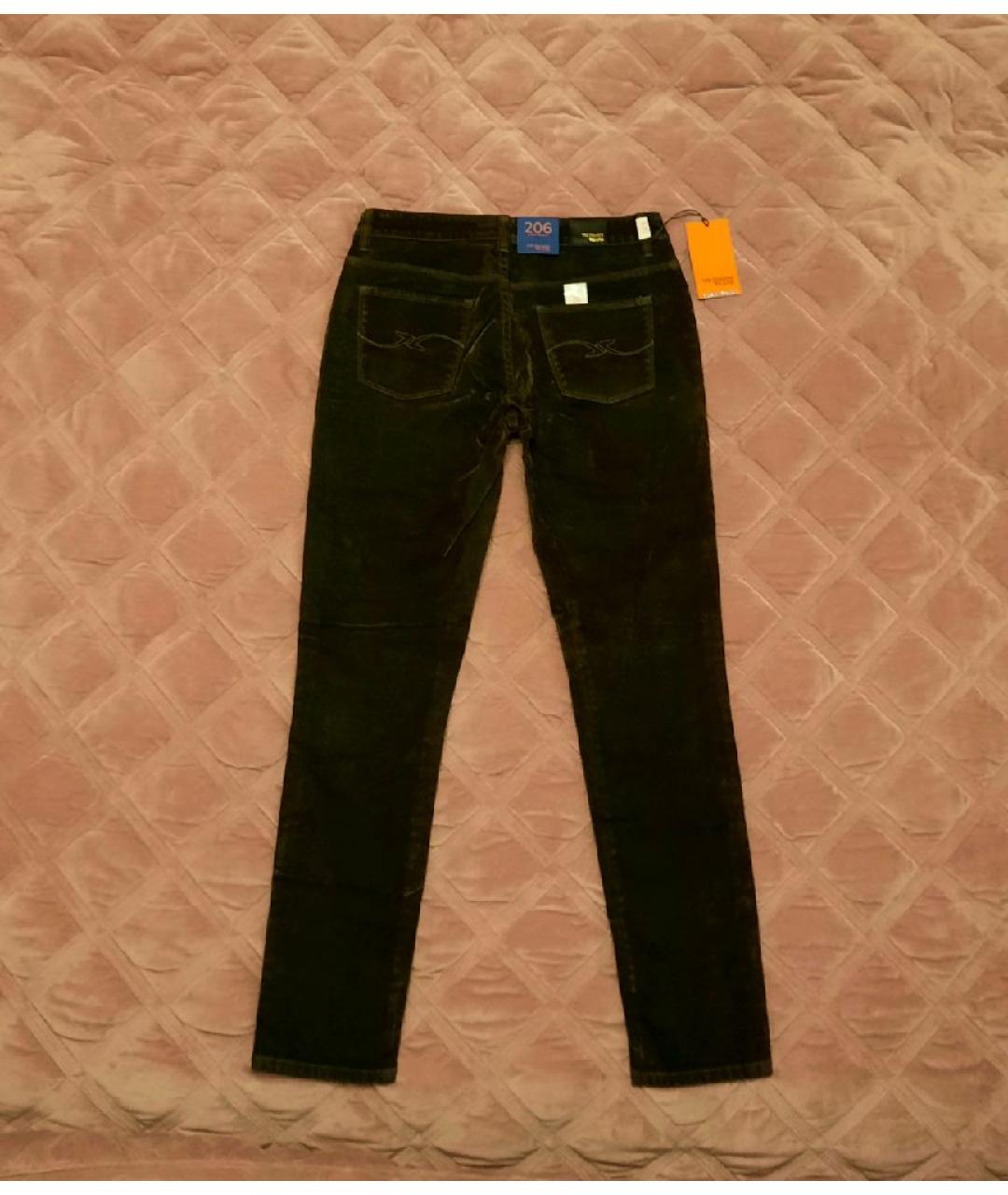 TRUSSARDI JEANS Хаки хлопко-эластановые джинсы слим, фото 2