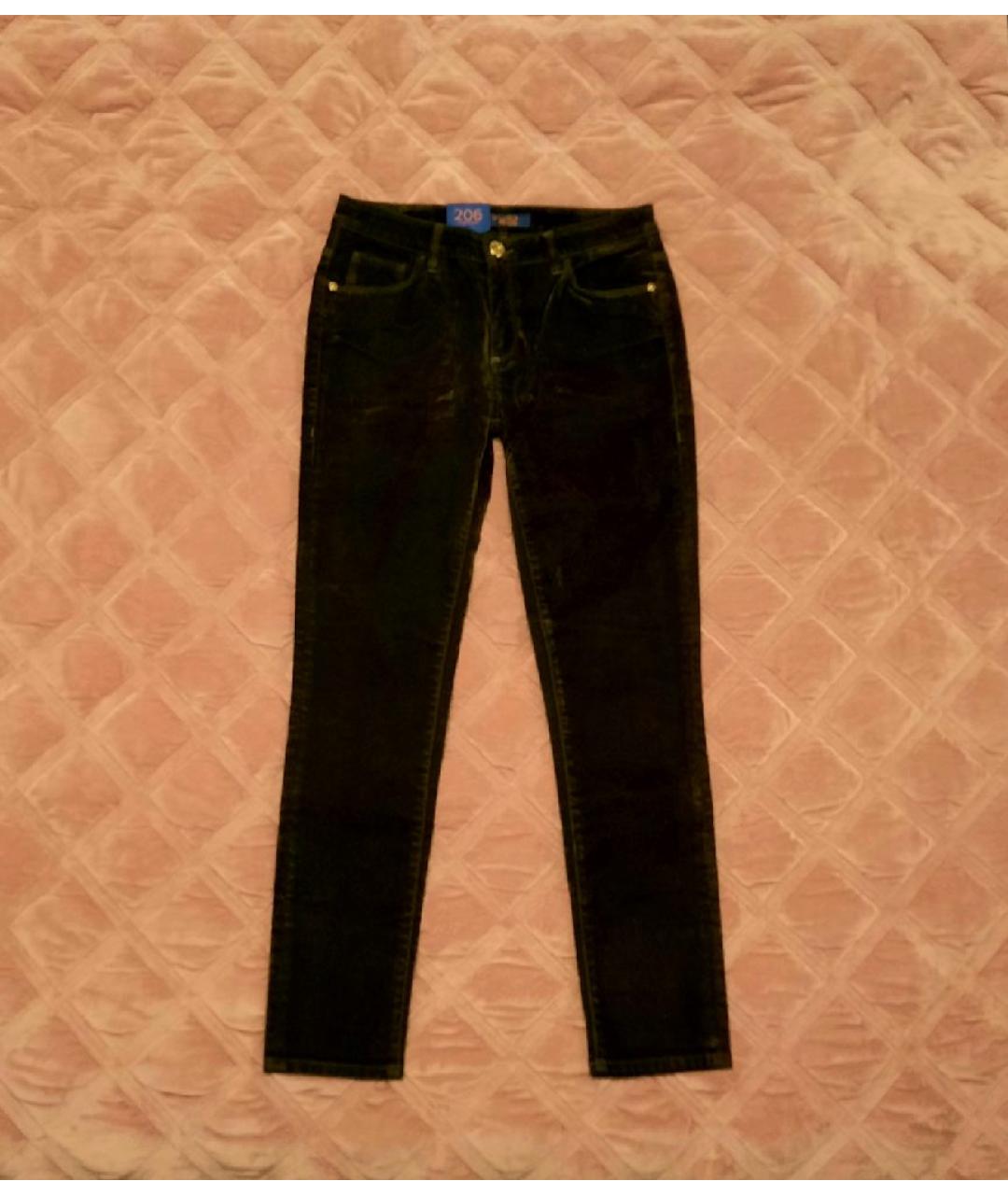 TRUSSARDI JEANS Хаки хлопко-эластановые джинсы слим, фото 7