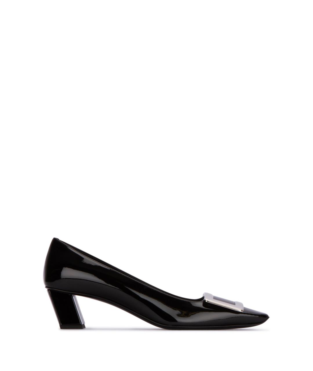 ROGER VIVIER Черные кожаные туфли, фото 1