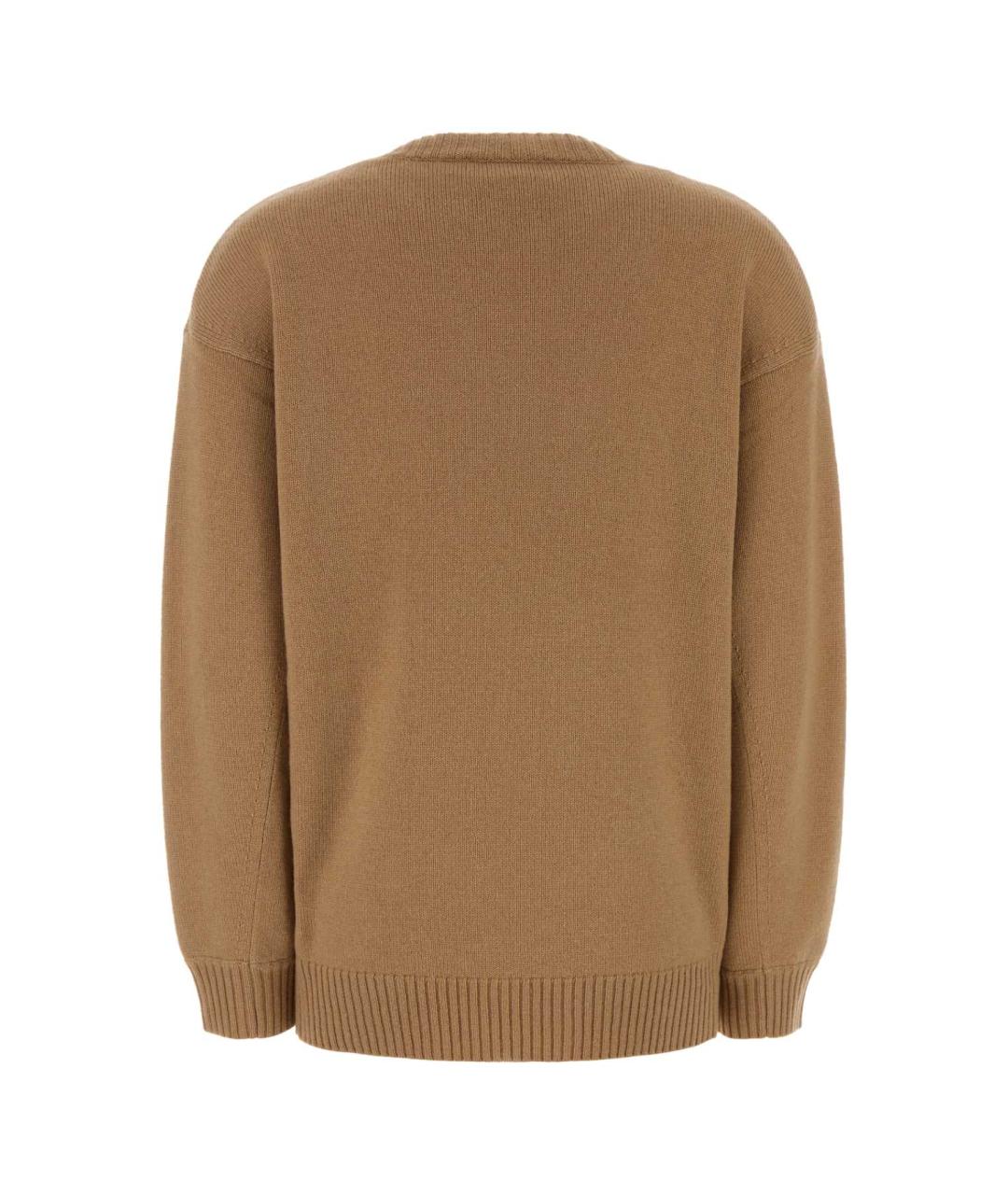 MAX MARA Бежевый шерстяной джемпер / свитер, фото 2