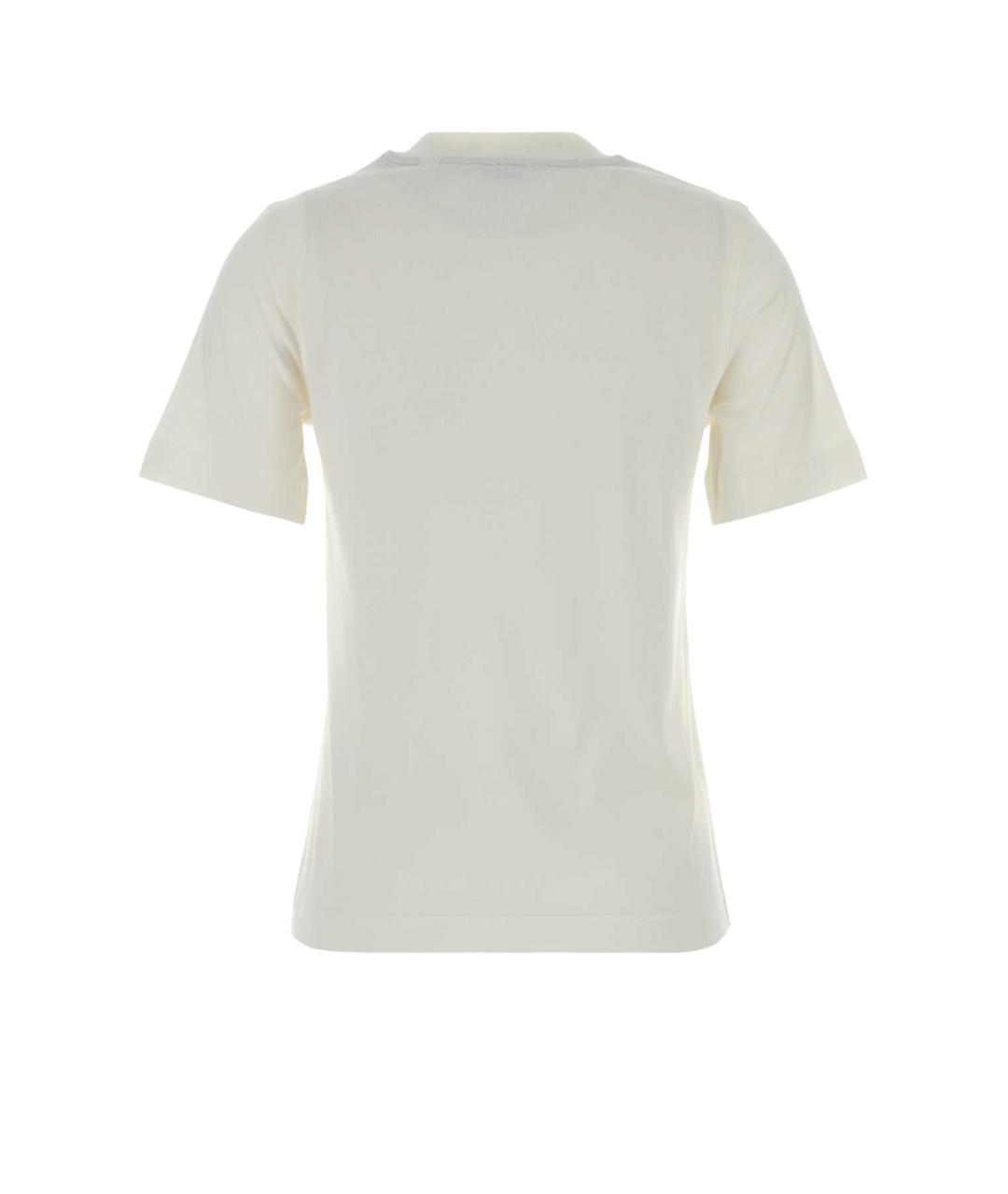 BURBERRY Белая хлопковая футболка, фото 2