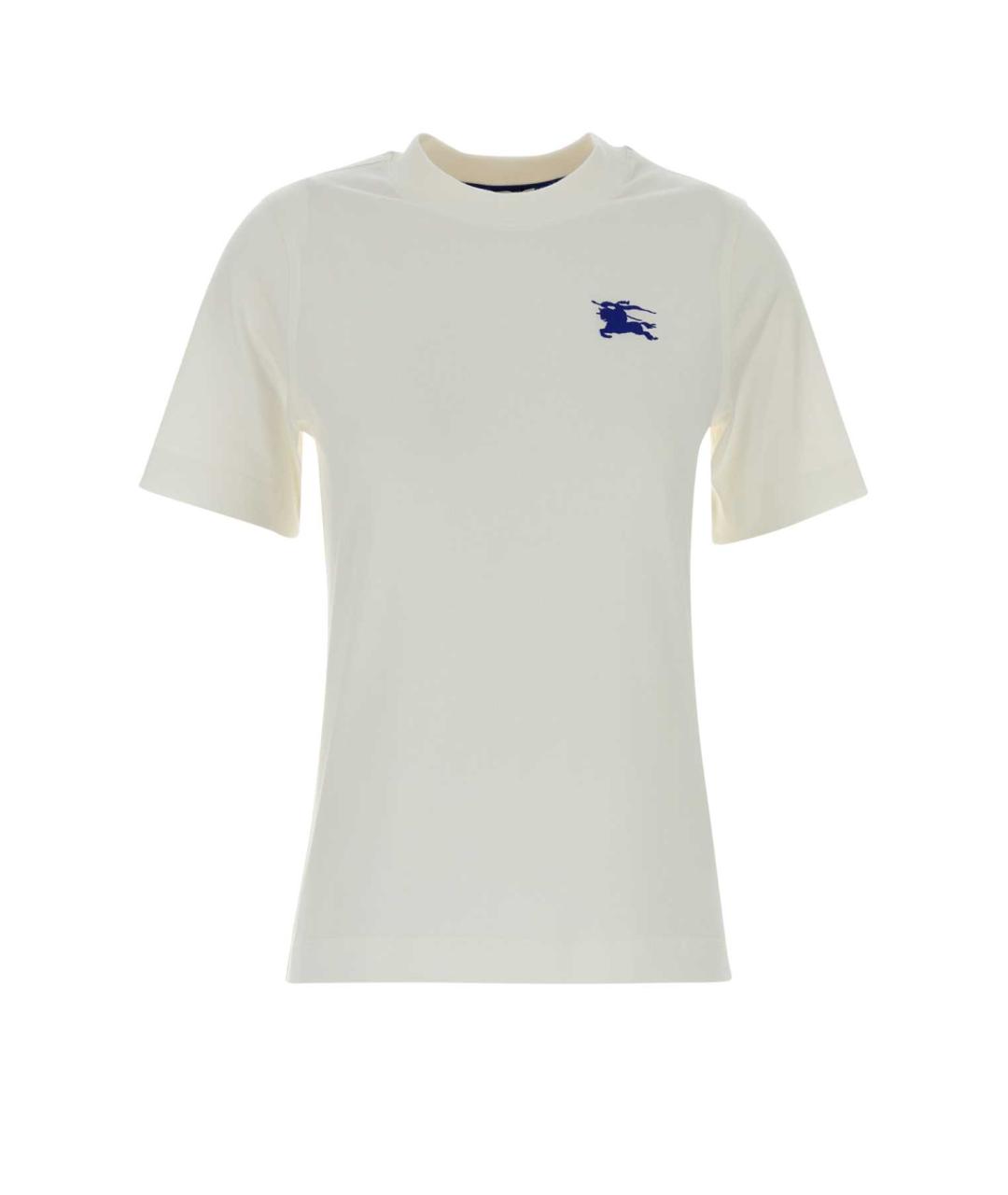 BURBERRY Белая хлопковая футболка, фото 1