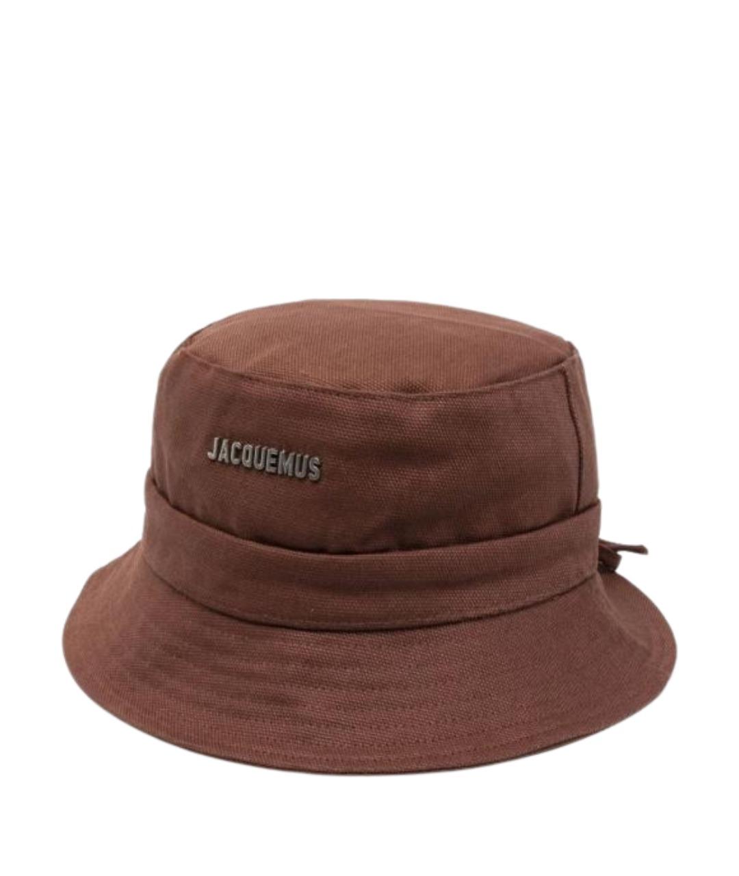 JACQUEMUS Коричневая хлопковая панама, фото 1