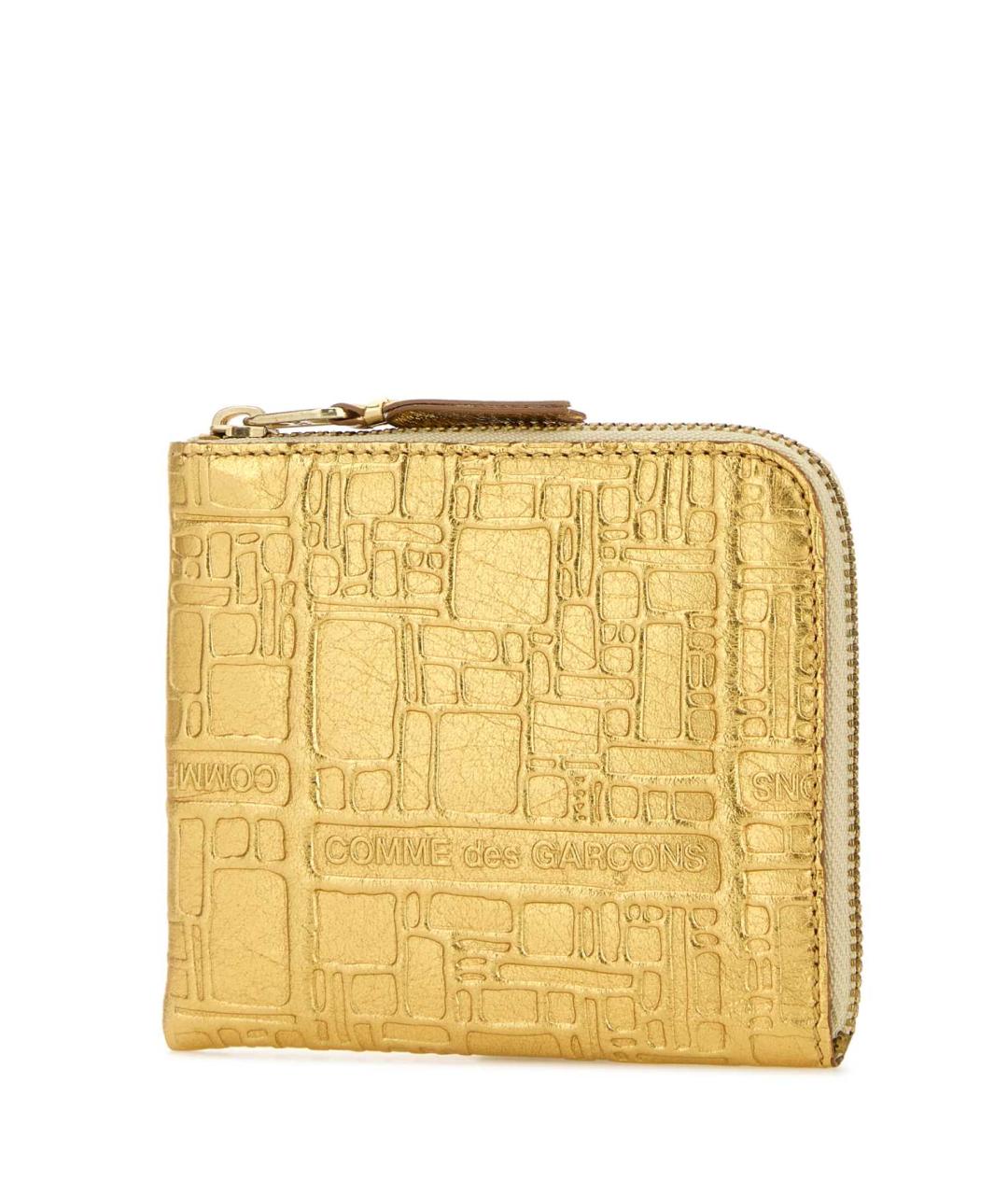 COMME DES GARÇONS Золотой кожаный кошелек, фото 2