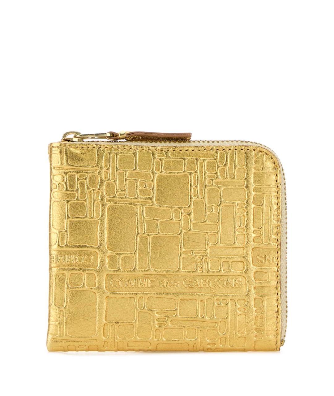 COMME DES GARÇONS Золотой кожаный кошелек, фото 1