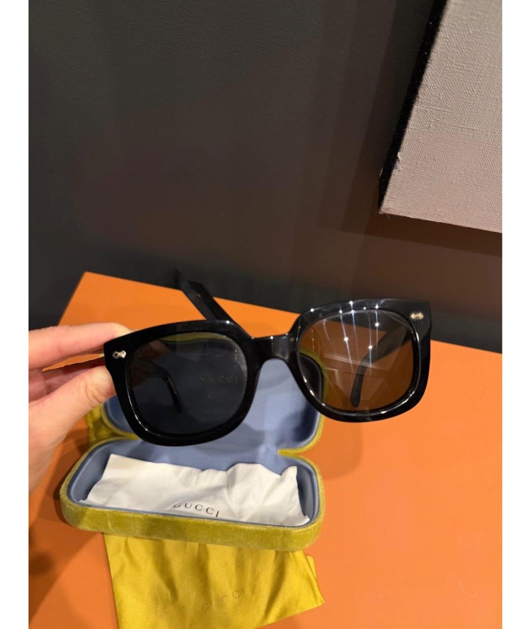 GUCCI Черные пластиковые солнцезащитные очки, фото 5